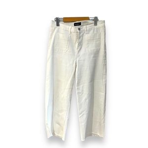Le Chateau cream color wide leg ankle pants size 8